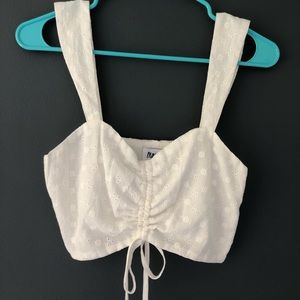 Princess Polly white crop top